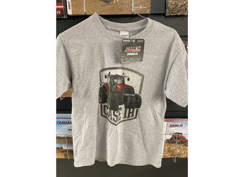 CASE IH TRACTOR GREY KIDS TEE M, XL