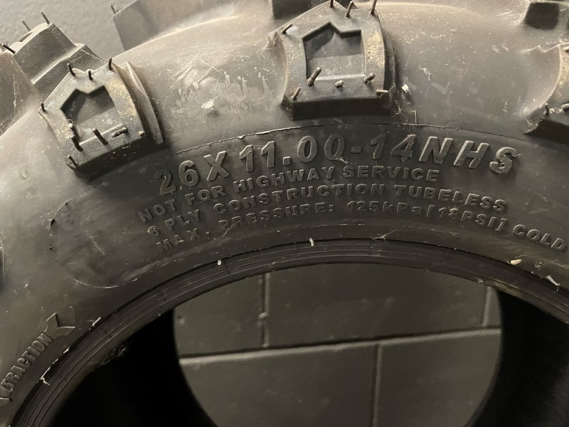 26 X 11.00-14 KIMPEX MUD FIGHTER TIRE