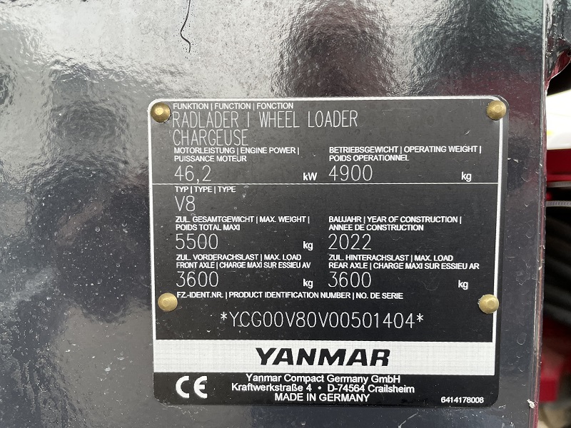 2023 YANMAR V8 WHEEL LOADER