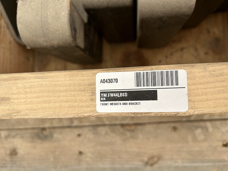 Delta Power Equipment 2021 YANMAR FRONT WEIGHT BRACKET AND WEIGHTS