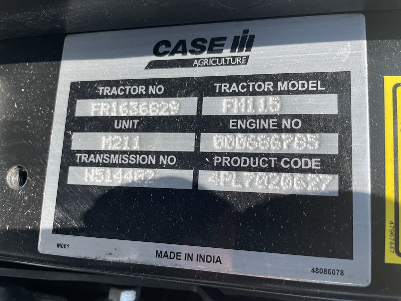 2023 CASE IH FARMALL 115A UTILITY CAB TRACTOR ***CASH PRICE***