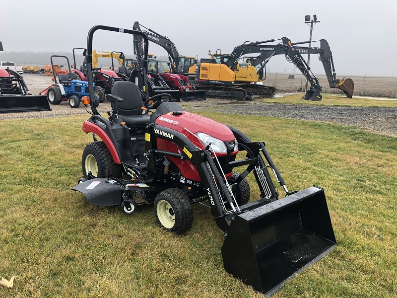 2022 YANMAR SA223 TRACTOR WITH LOADER AND MOWER