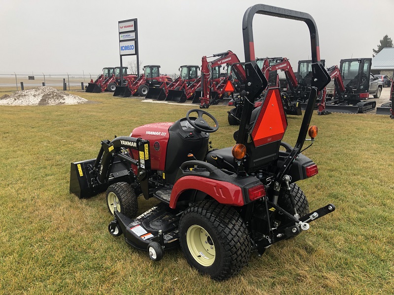 2022 YANMAR SA223 TRACTOR WITH LOADER AND MOWER