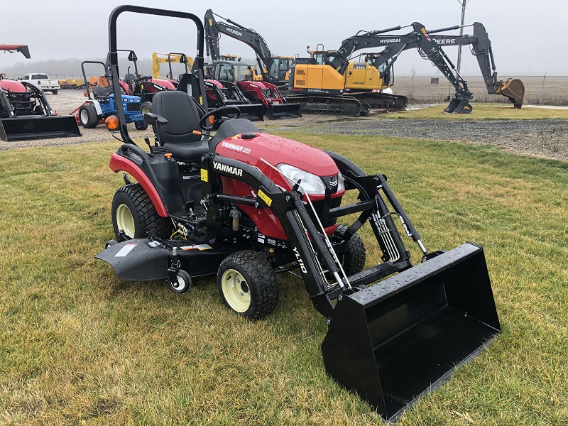 2022 YANMAR SA223 TRACTOR WITH LOADER AND MOWER