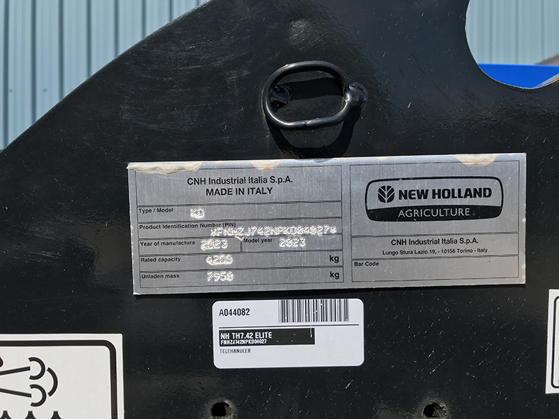 2023 NEW HOLLAND TH7.42 ELITE TELEHANDLER