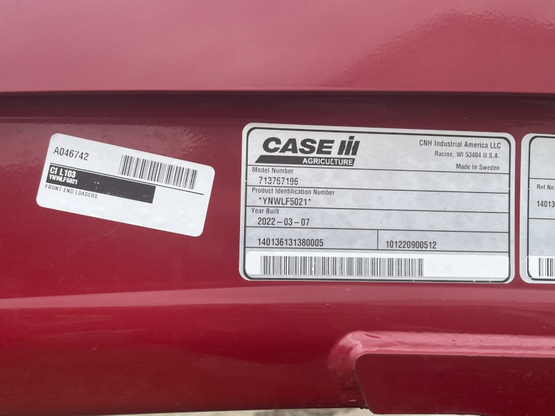 2022 CASE IH L103 MSL EURO LOADER