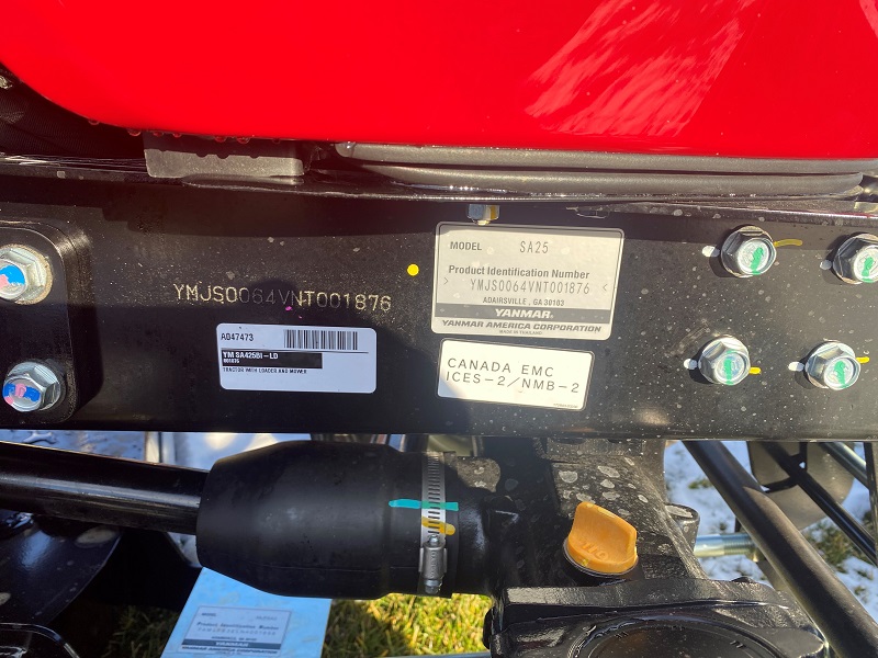 2023 YANMAR SA425 TRACTOR WITH LOADER AND MOWER