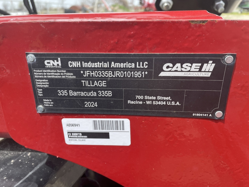 2024 CASE IH TRUE-TANDEM 335 BARRACUDA VERTICAL TILLAGE TOOL