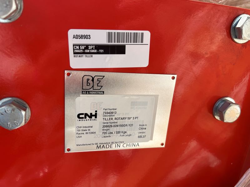 2021 CNH 59 INCH 3PT ROTARY TILLER