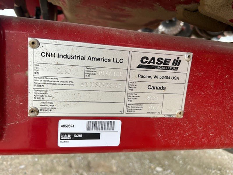 2022 CASE IH EARLY RISER 2140-12/24 ROW PLANTER ***18 MONTH INTEREST WAIVER***