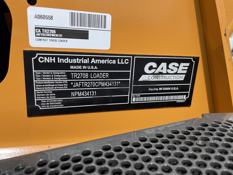 2023 CASE TR270B COMPACT TRACK LOADER