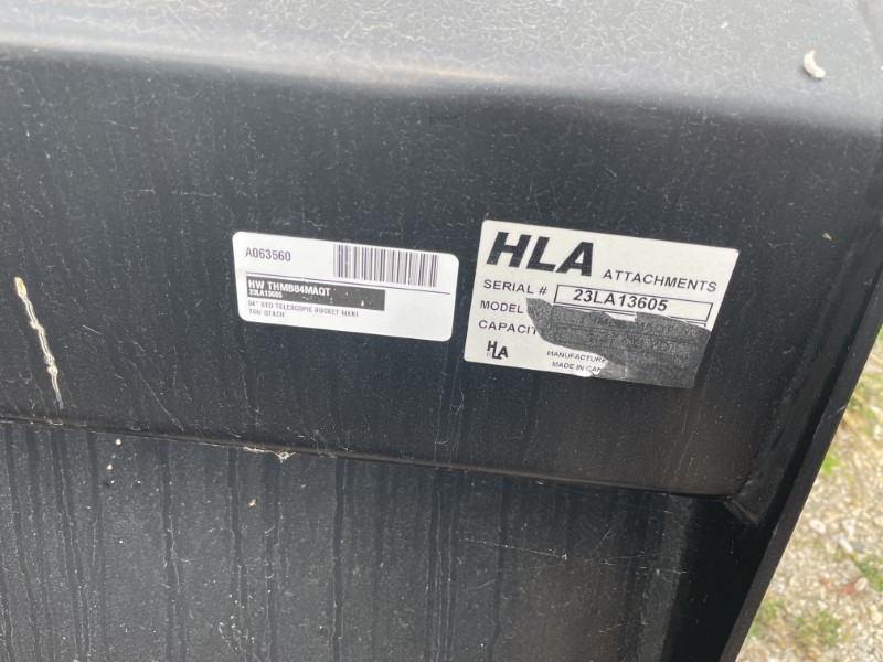 2023 HLA ATTACHMENTS (HORST) 84 INCH TELEHANDLER BUCKET-MANITOU QUICK ATTACH