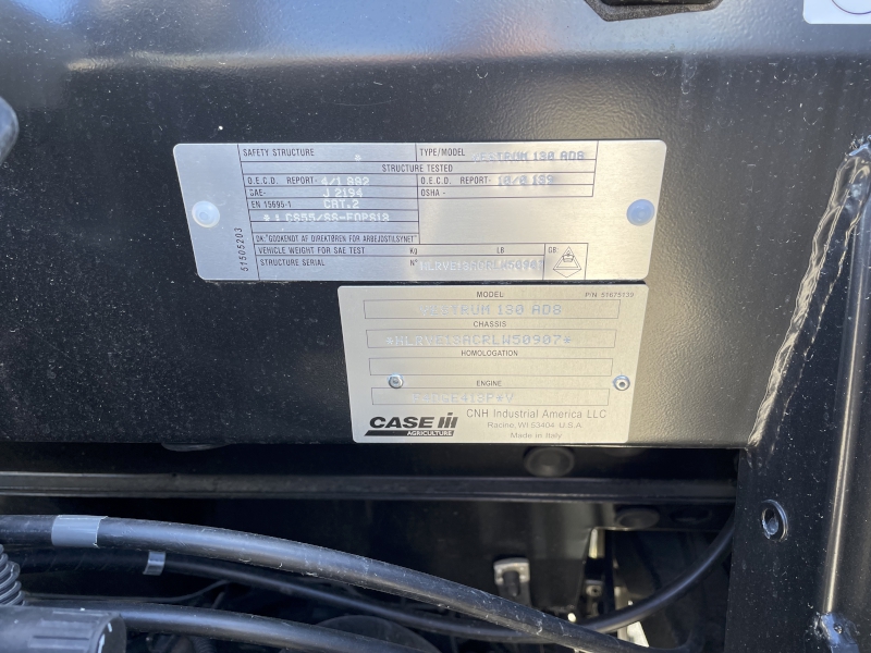 2024 CASE IH VESTRUM 130 ACTIVEDIVE 8 TRACTOR