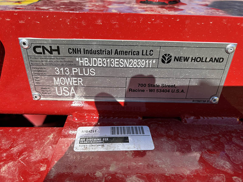 2025 NEW HOLLAND DISCBINE 313R DISC MOWER CONDITIONER