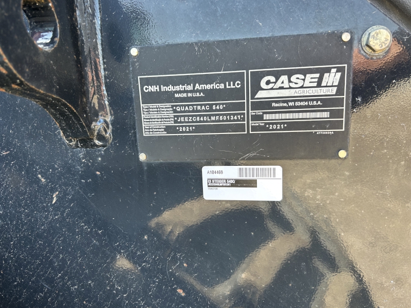2021 CASE IH STEIGER 540 AFS CONNECT QUADTRAC TRACTOR***24 MONTH WAIVER***