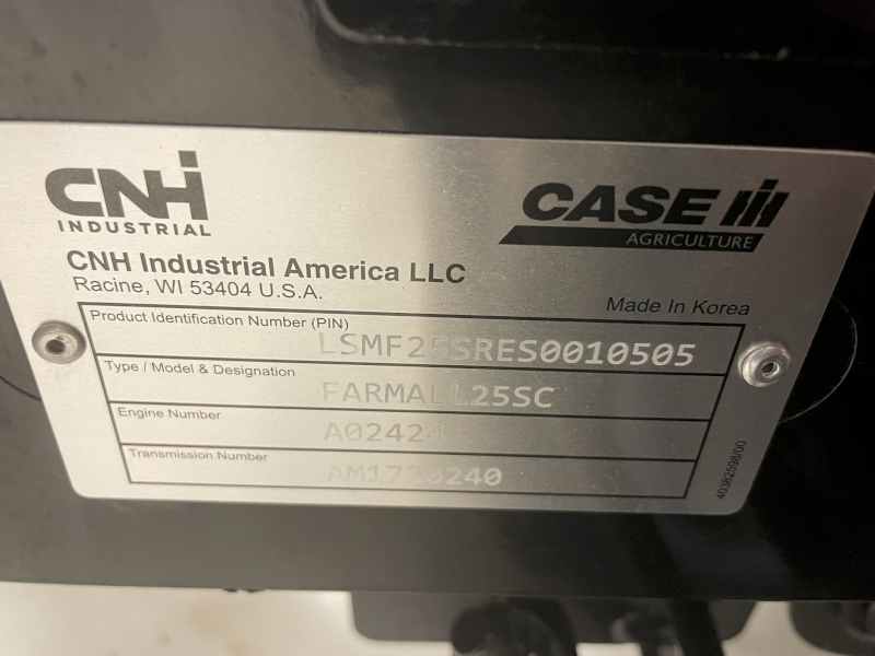 2025 CASE IH FARMALL 25SC TRACTOR WITH LOADER AND MOWER