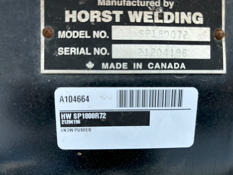 2020 HLA SNOW (HORST) SP1800R72 SNOW PUSHER