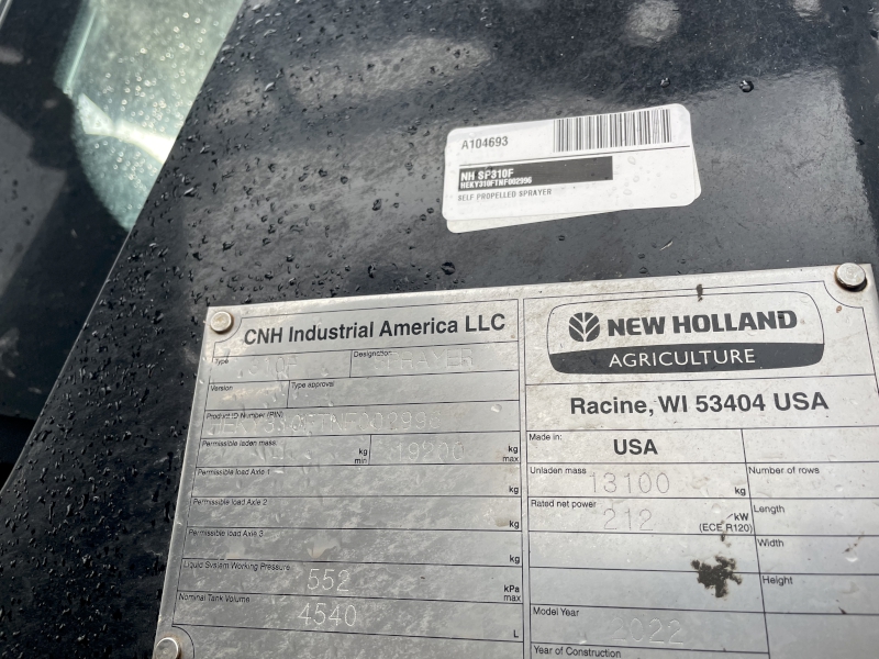 Delta Power Equipment 2022 NEW HOLLAND SP310F SPRAYER