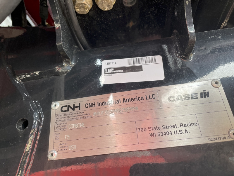 2025 CASE IH 8260 AXIAL-FLOW COMBINE