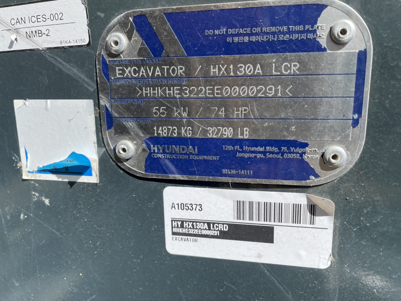 2023 HYUNDAI HX130A LCR EXCAVATOR