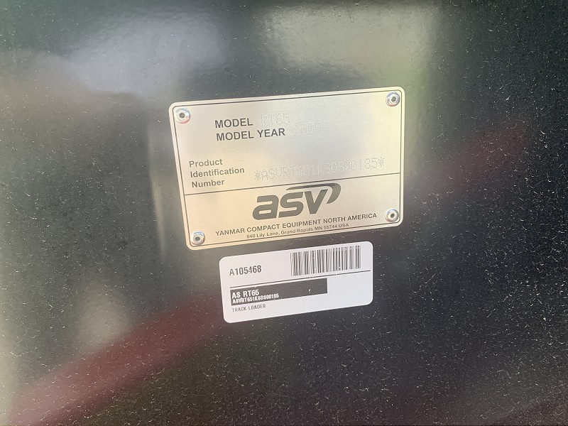 2025 ASV RT-65  COMPACT RUBBER TRACK LOADER