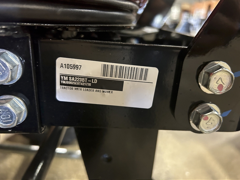 2025 YANMAR SA223 TRACTOR WITH LOADER AND MOWER