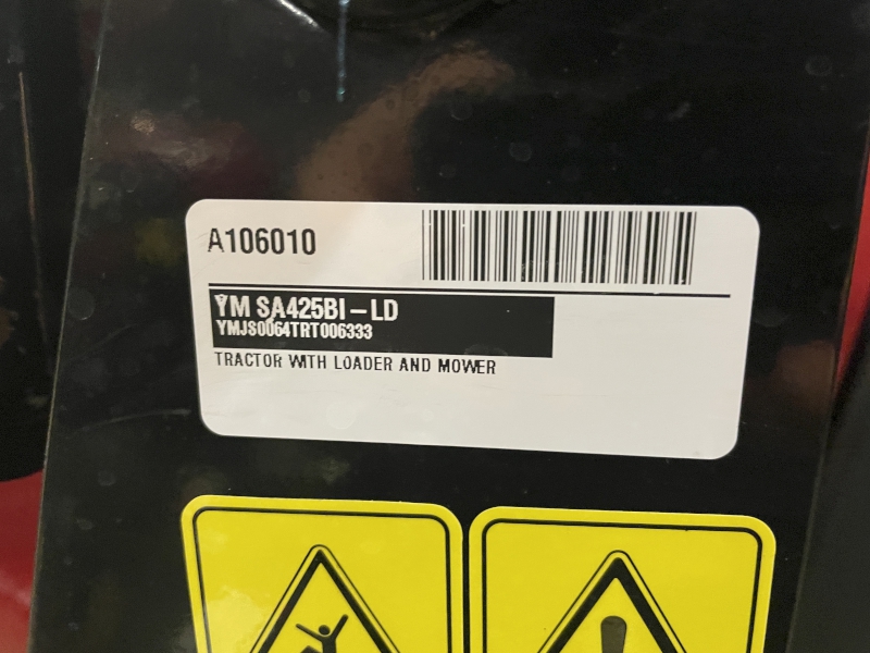 2025 YANMAR SA425 TRACTOR WITH LOADER AND MOWER