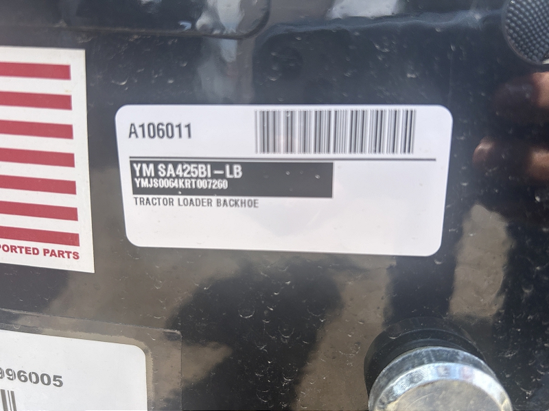 2025 YANMAR SA425 TRACTOR WITH LOADER AND BACKHOE