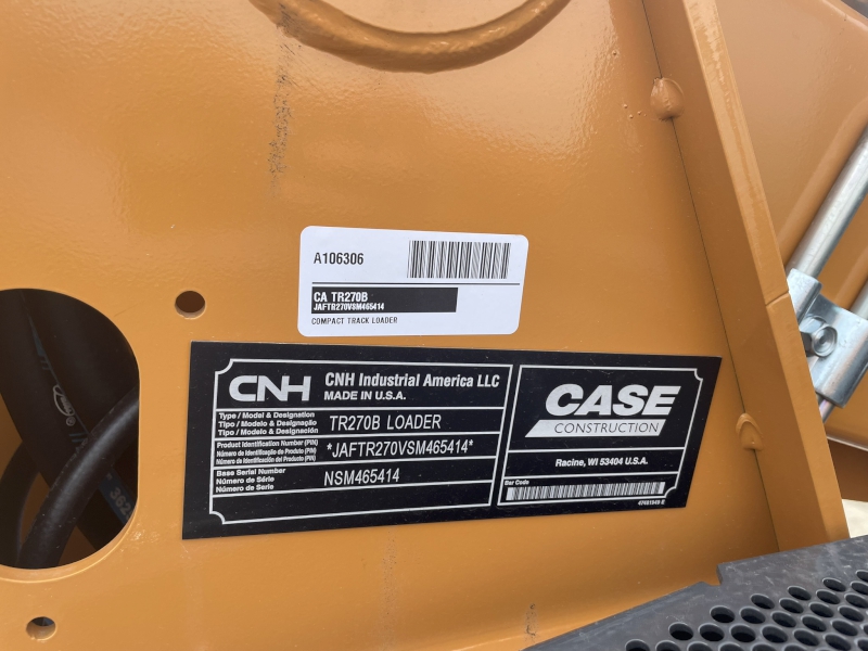 2025 CASE TR270B COMPACT RUBBER TRACK LOADER