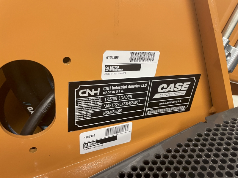 2025 CASE TR270B COMPACT TRACK LOADER