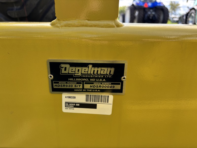 2025 DEGELMAN HDSR 930 HEAVY DUTY DISC RIPPER