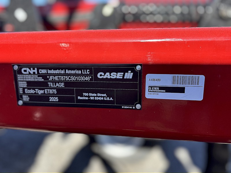 2025 CASE IH ECOLO TIGER 875 22 FOOT DISC RIPPER