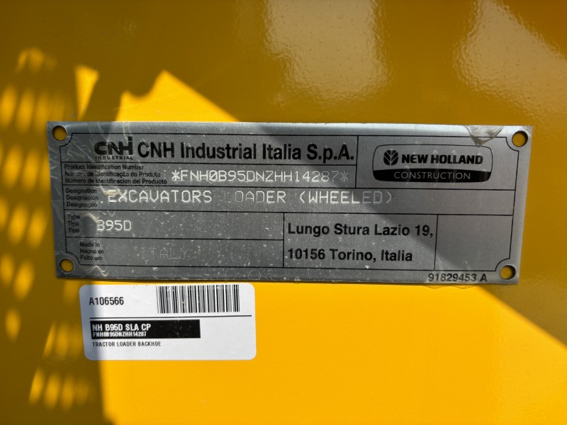 2025 NEW HOLLAND B95D TRACTOR LOADER BACKHOE