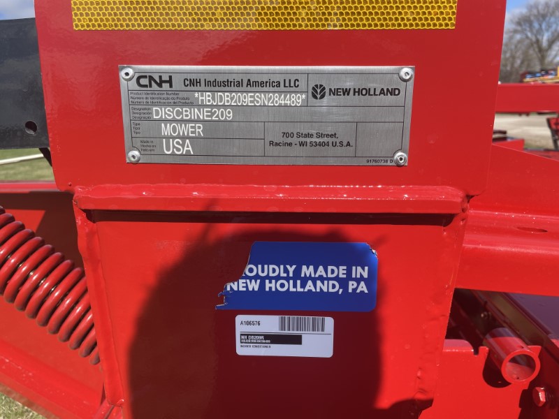 2025 NEW HOLLAND DISCBINE 209 MOWER CONDITIONER