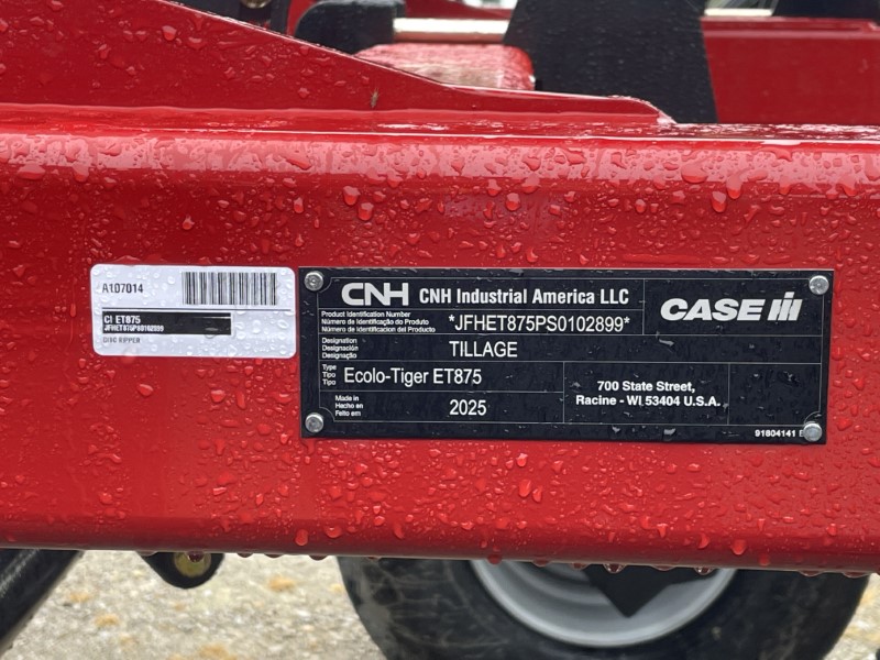 2025 CASE IH ECOLO TIGER 875 14 FOOT DISC RIPPER
