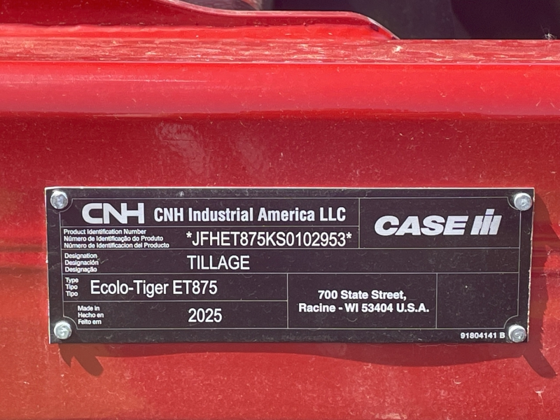2025 CASE IH ECOLO TIGER 875 14 FOOT DISC RIPPER