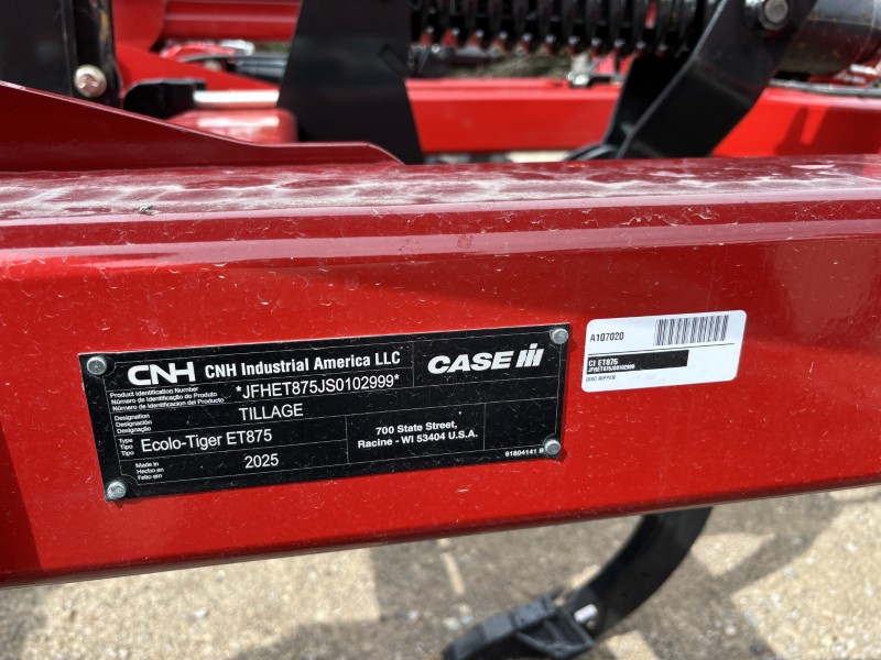 2025 CASE IH ECOLO TIGER ET875-22 DISC RIPPER