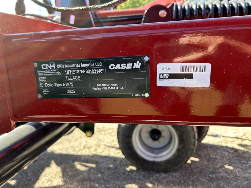 2025 CASE IH ECOLO TIGER 875 26 FOOT DISC RIPPER