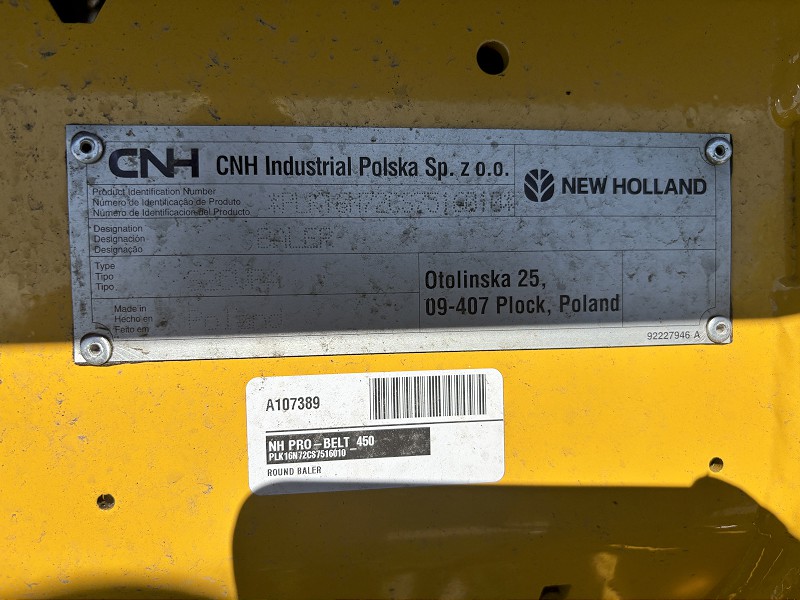 2025 NEW HOLLAND PRO-BELT 450 ROUND BALER***0% FOR 48 MONTHS***