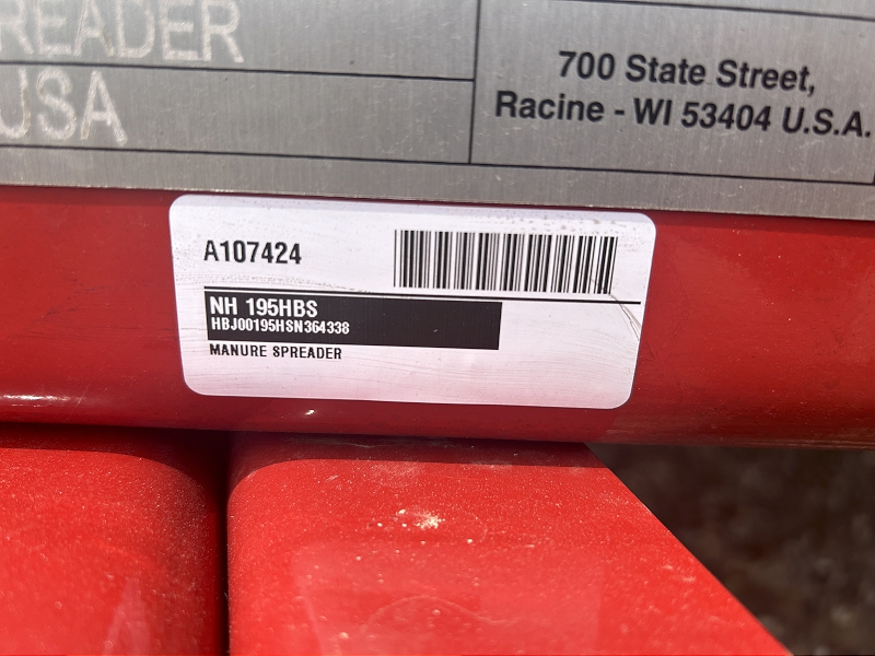 2025 NEW HOLLAND 195 MANURE SPREADER