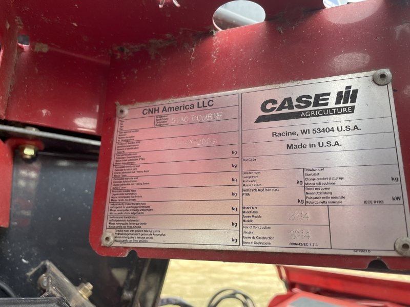2014 CASE IH 5140 COMBINE