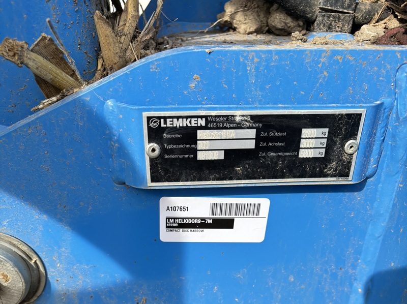 2021 LEMKEN HELIODOR 9/700 HIGH SPEED COMPACT DISK