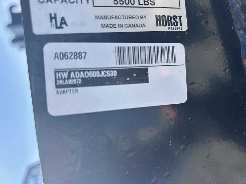 2024 HLA ATTACHMENTS (HORST) ADAO600JC530 ADAPTOR