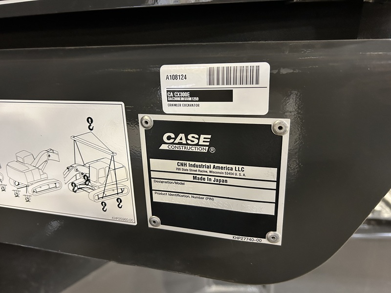 2025 CASE CX300E LARGE CRAWLER EXCAVATOR