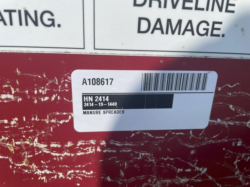 2019 HAGEDORN 2414 MANURE SPREADER