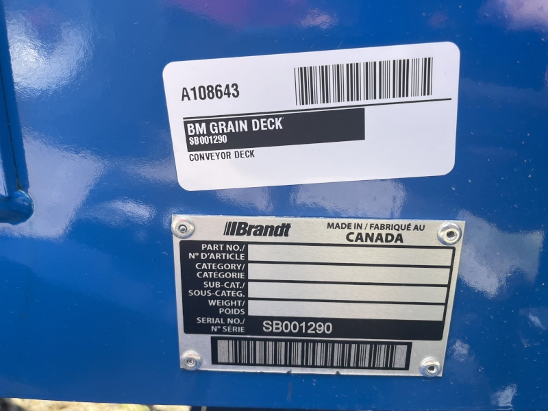 2025 BRANDT 2010A GRAINDECK BELT CONVEYOR