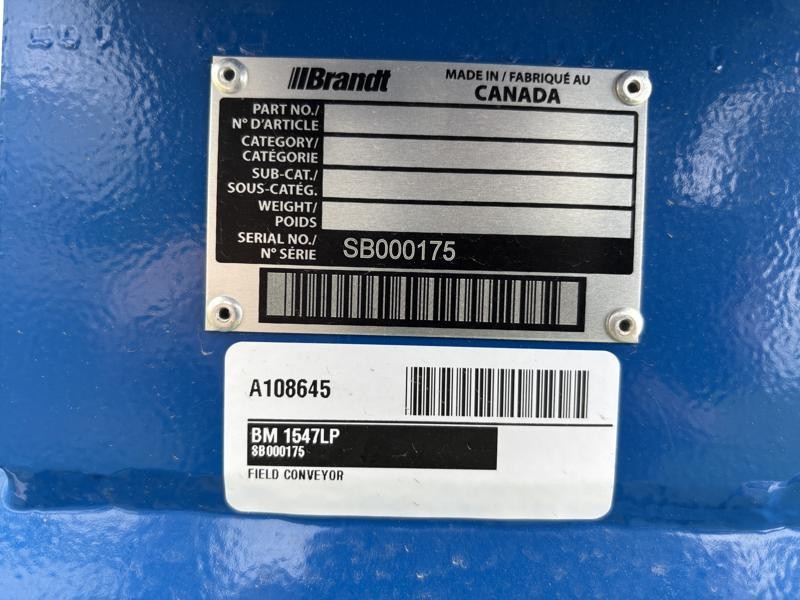 2025 BRANDT FIELD GRAINBELT 1547LP BELT CONVEYOR