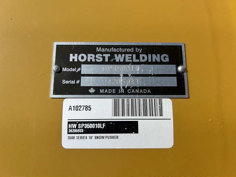 2024 HLA SNOW (HORST) 3500 SERIES 10 FOOT SNOW PUSHER