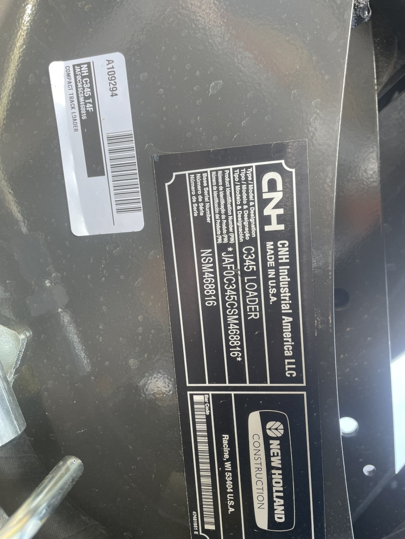 2025 NEW HOLLAND C345 COMPACT TRACK LOADER