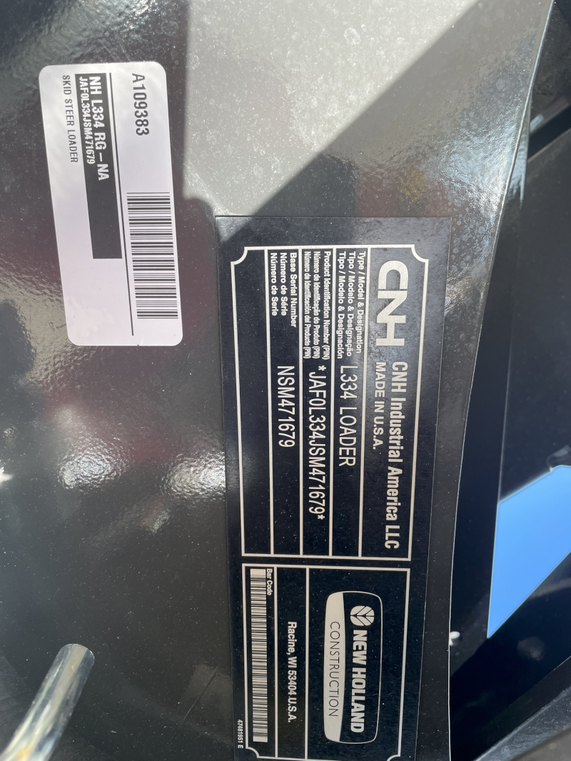 2026 NEW HOLLAND L334 SKID STEER LOADER